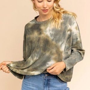 Tie Dye Long Sleeve Crew Neck